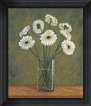 Framed Vase de Marguerites Print