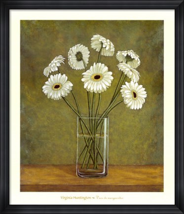 Framed Vase de Marguerites Print