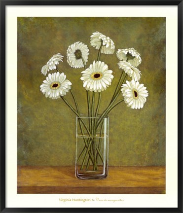 Framed Vase de Marguerites Print