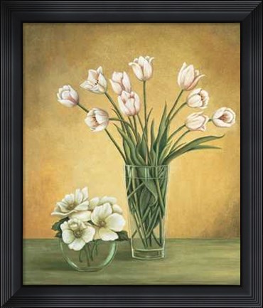 Framed Tulipes Blanches Print