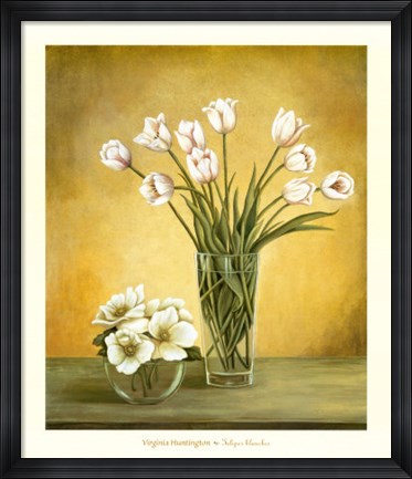 Framed Tulipes Blanches Print
