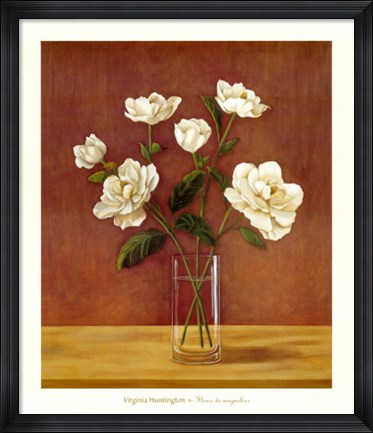 Framed Fleurs de Magnolias Print