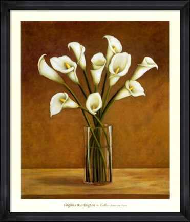 Framed Callas Dans un Vase Print