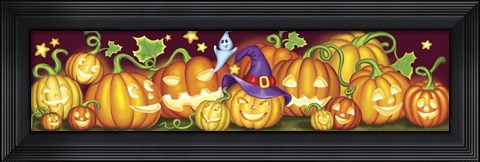 Framed Pumpkins a Border Print
