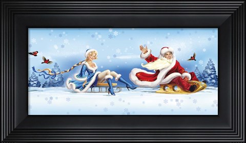 Framed Winter Driving Print