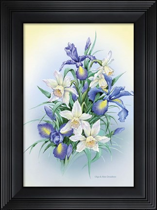Framed Irises Print