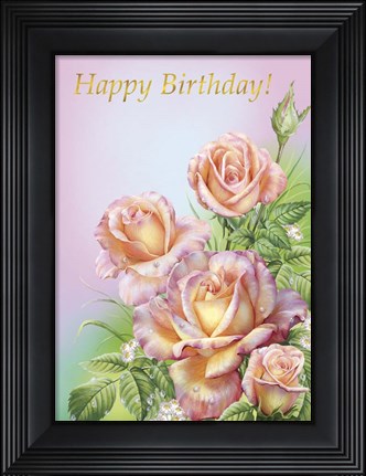 Framed Pink Roses Print