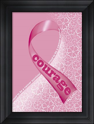 Framed Pink Courage II Print