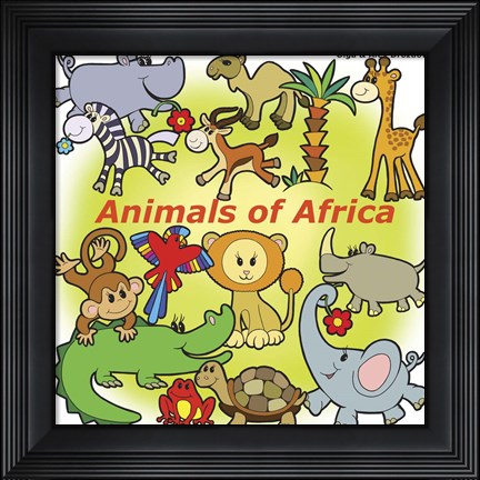 Framed Animals of Africa Print