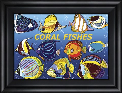 Framed Fishes Print