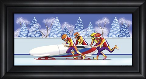Framed Bobsled Print