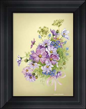 Framed Bouquet of Summer Flowers Print