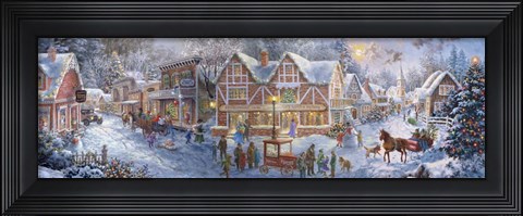 Framed Getting Ready for Christmas Print