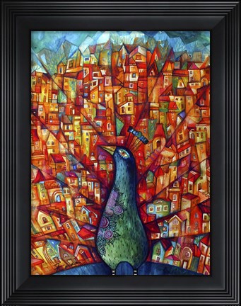 Framed Peacock Print