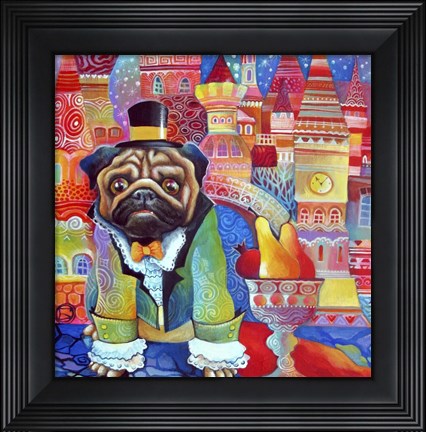 Framed Pug Print