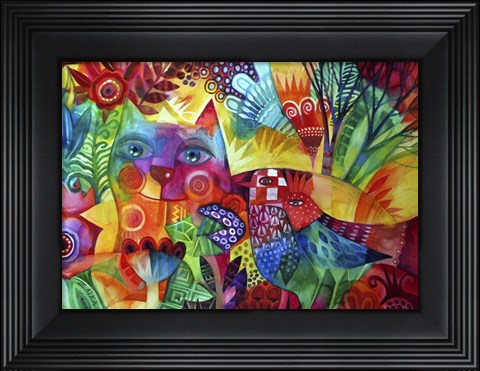 Framed Red Cat Print