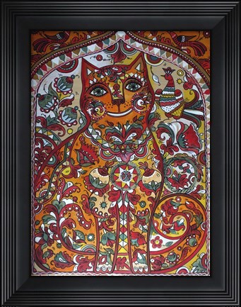 Framed Russian Red Cat Print