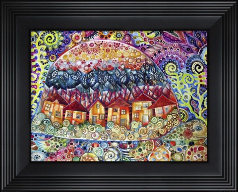 Framed Turtle City Print