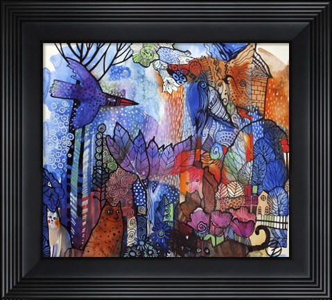 Framed Village Print