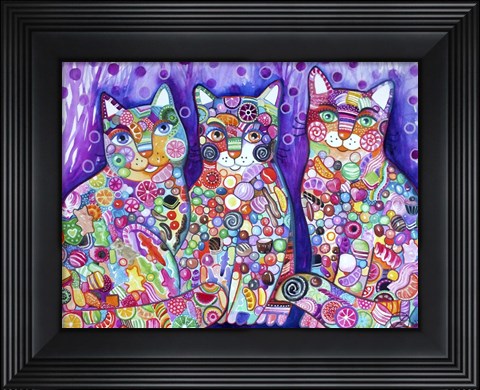 Framed Candy Cats Print