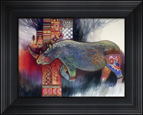 Framed Rhino Print