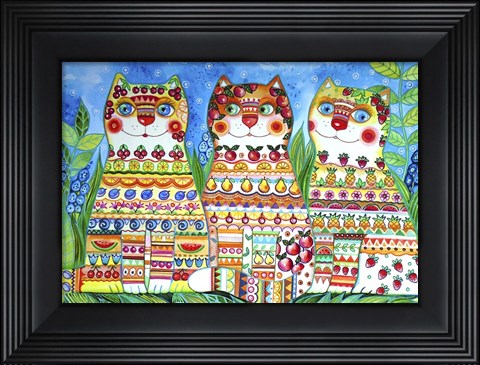 Framed Magic Happy Cats! Print