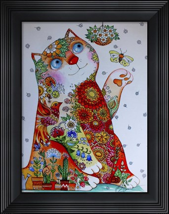 Framed Bucolic Cat Print