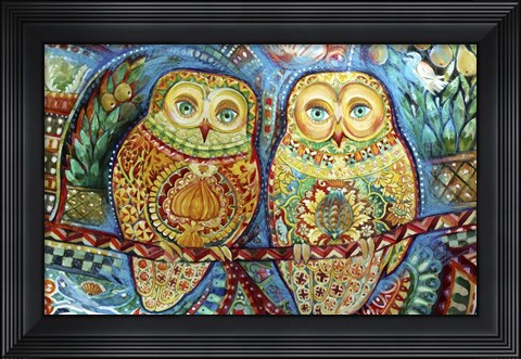 Framed Byzantine Owls Print