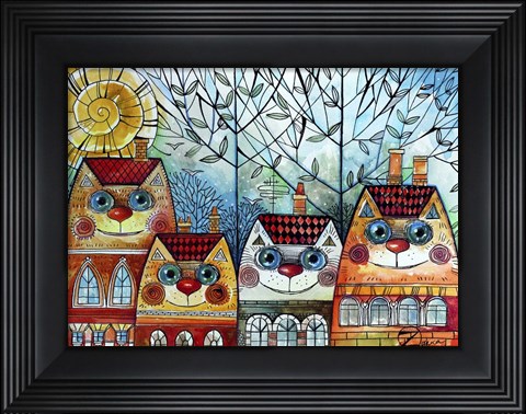 Framed City Cat Print