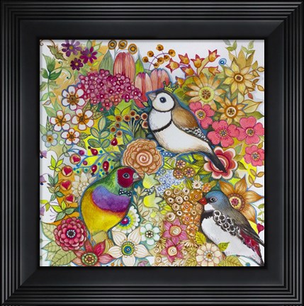 Framed Exotic Birds Print