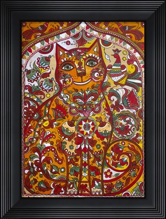 Framed Russian Red Cat Print