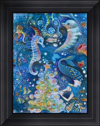 Framed Christmas In The Ocean Print