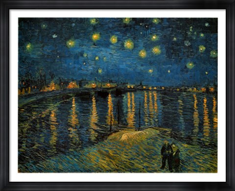Framed Starry Night over the Rhone, c.1888 Print