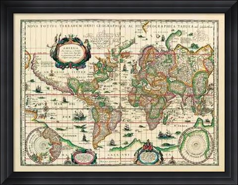 Framed Mapworld 1630 Print