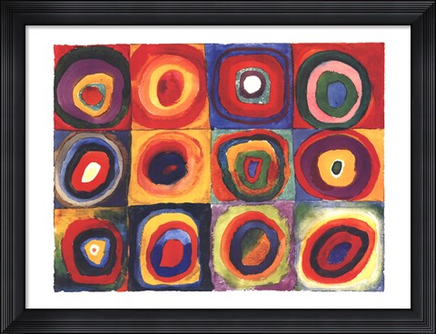 Framed Farbstudie Quadrate, c.1913 Print