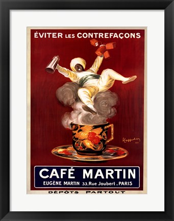 Framed Cafe Martin Print