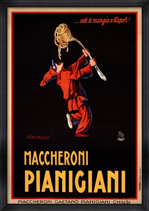 Framed Maccheroni Pianigiani 1922 Print