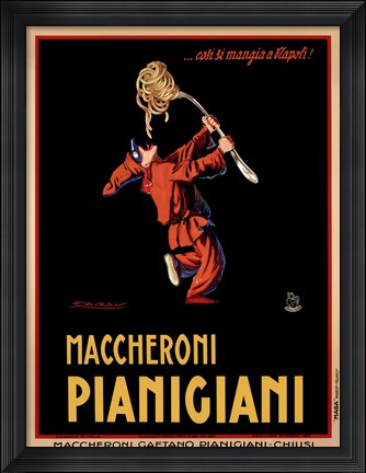 Framed Maccheroni Pianigiani 1922 Print