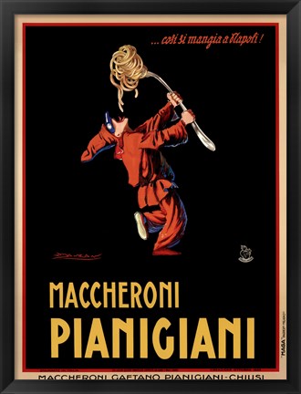 Framed Maccheroni Pianigiani 1922 Print