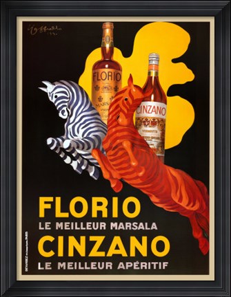 Framed Florio e Cinzano Print