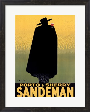 Framed Porto &amp; Sherry Sandeman 1931 Print