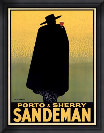 Framed Porto &amp; Sherry Sandeman 1931 Print