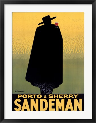 Framed Porto &amp; Sherry Sandeman 1931 Print