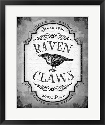 Framed Raven Claws Print