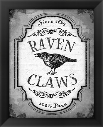 Framed Raven Claws Print