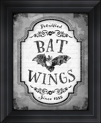 Framed Bat Wings Print
