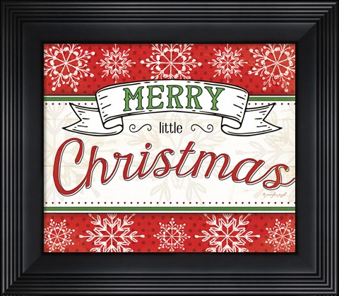 Framed Merry Little Christmas Print
