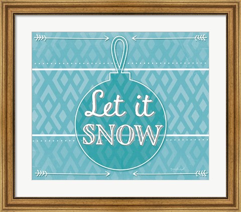 Framed Let It Snow - Blue Print