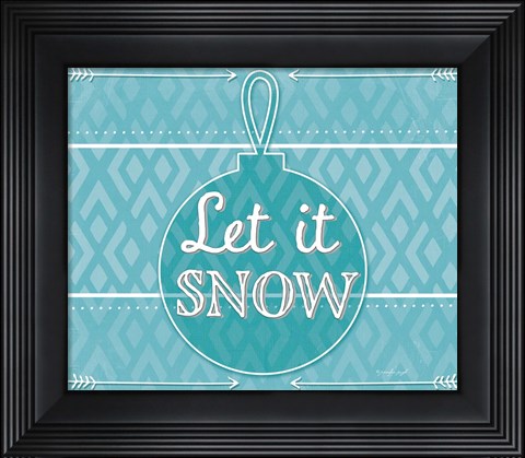 Framed Let It Snow - Blue Print