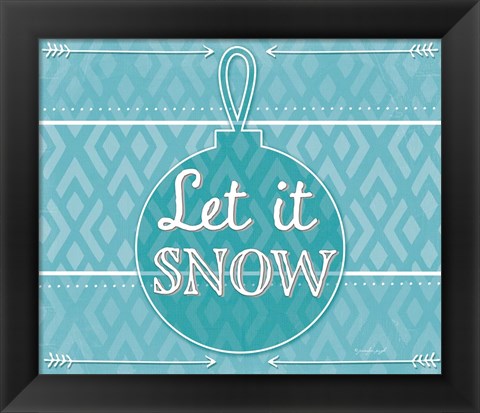 Framed Let It Snow - Blue Print